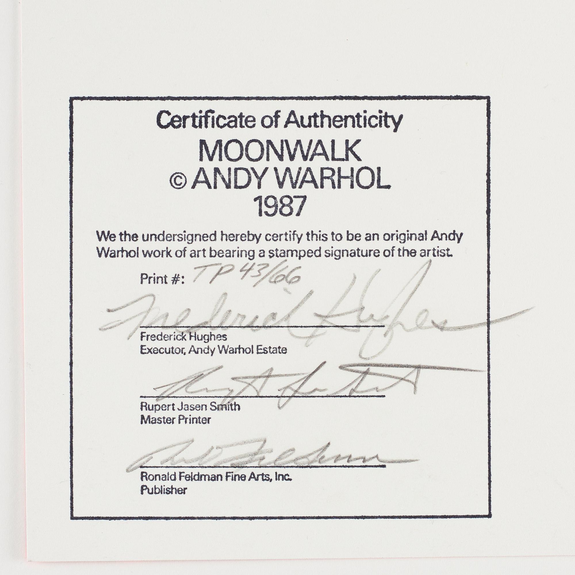 Andy Warhol, "Moonwalk".