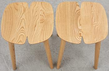 Ronan & Erwan Bouroullec, a pair of stools, "MC3 OSSO", Mattiazzi, Italy, after 2011.