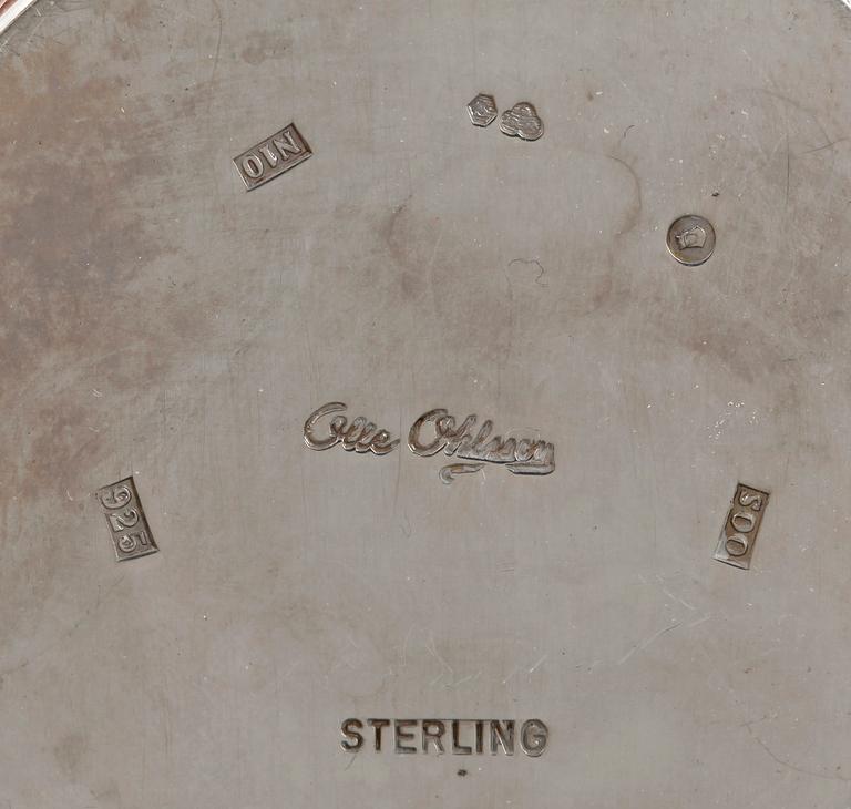 BÄGARE,  2 st, sterling silver, Olle Ohlsson, Stockholm, 1987. Vikt 192 g.