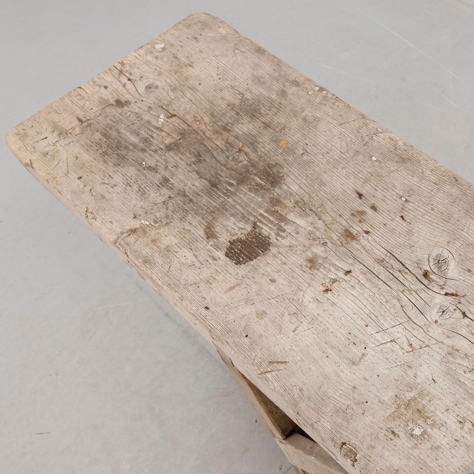 LÅNGBÄNK, allmoge. Hälsingland, 1800-tal.