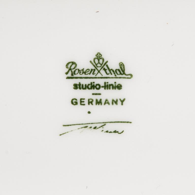 TAPIO WIRKKALA, NELJÄ MALJAKKOA, "Paperipussi", keramiikkaa, Rosenthal.