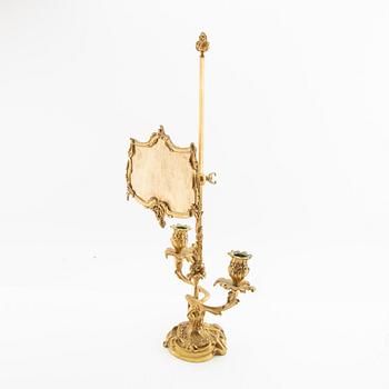 Reading candle holder, Rococo style, first half of the 20th century.