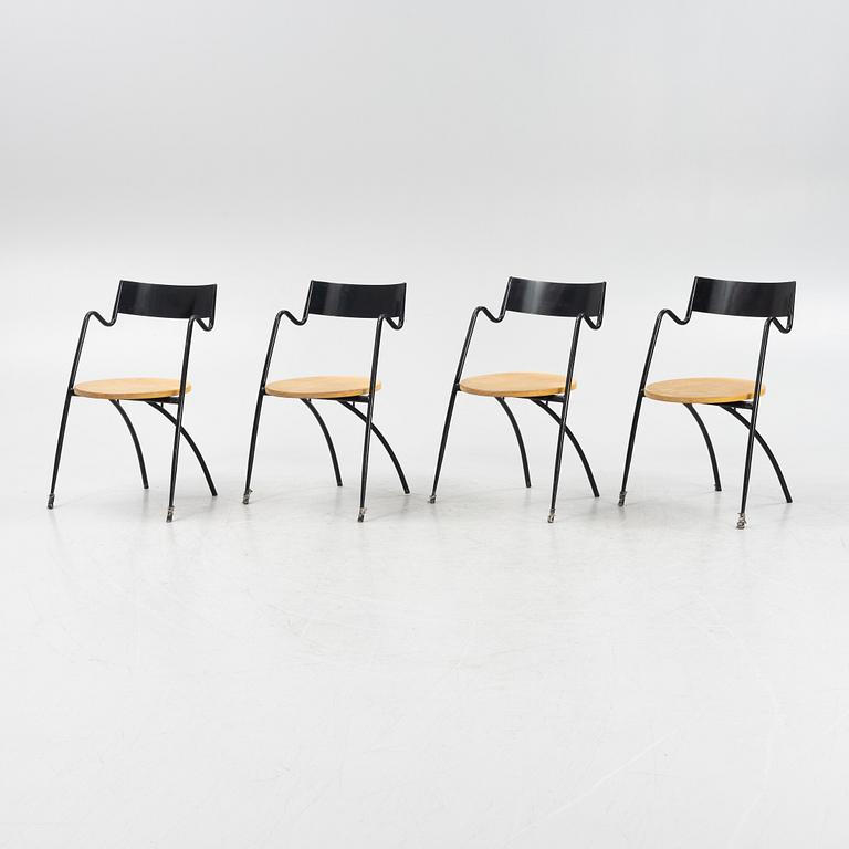 A set of four café chairs, probaly French.
