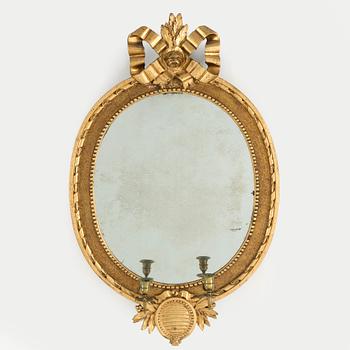 A late 18th century Gustavian mirror sconce.