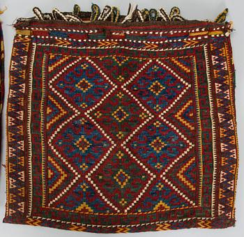 A pair of west persian saddel bags. Circa  150 x 80 cm.