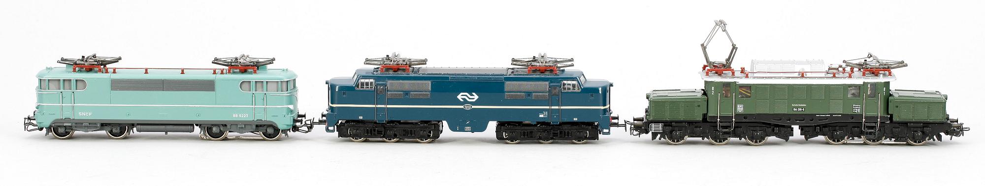 PARTI LOK, 3 st, Märklin H0, 3322, 3038 och 3161, 1900-talets andra hälft.