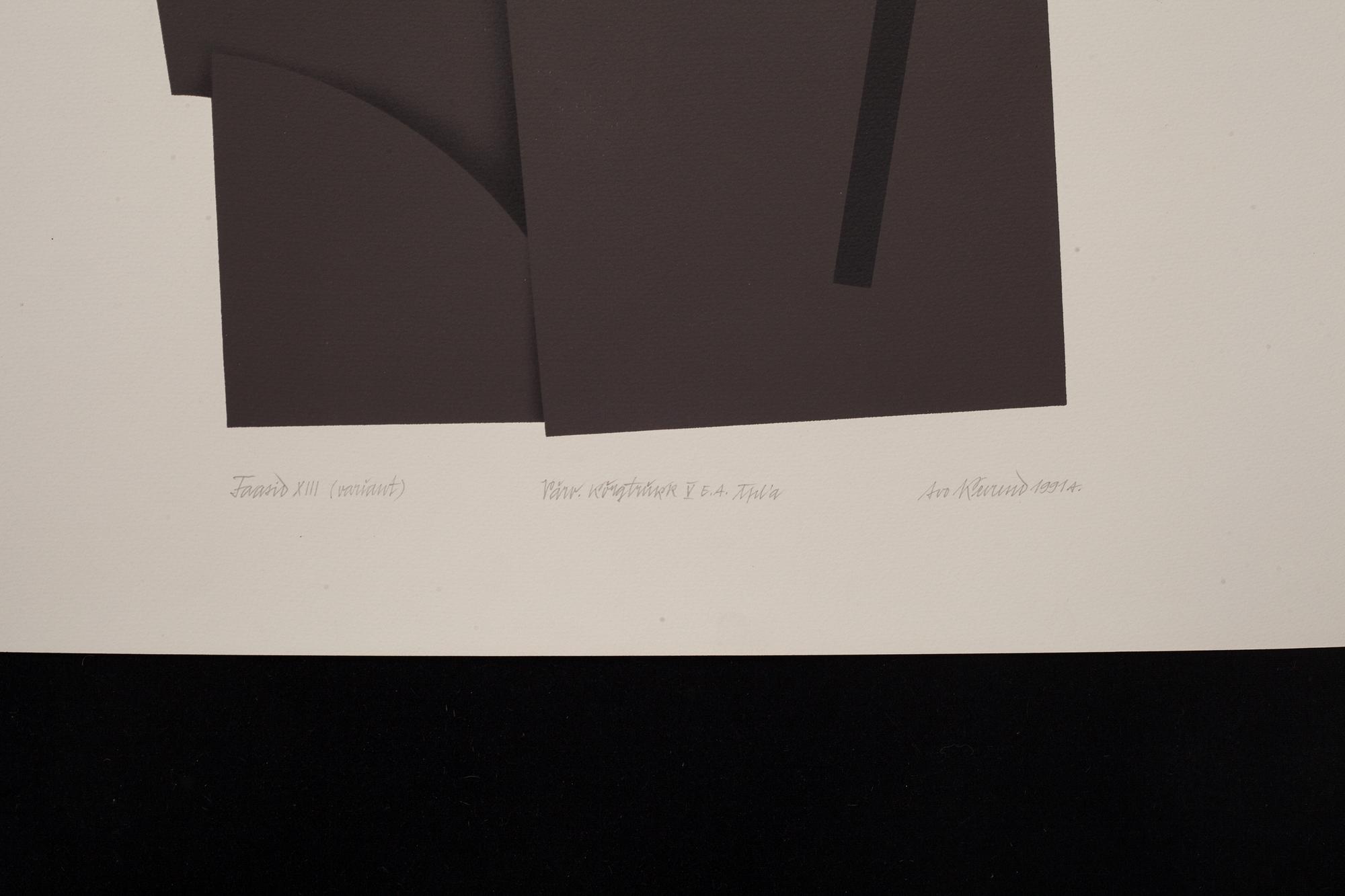 AVO KEEREND, färglitografi, signerad, daterad 1991 och numrerad V E.A.