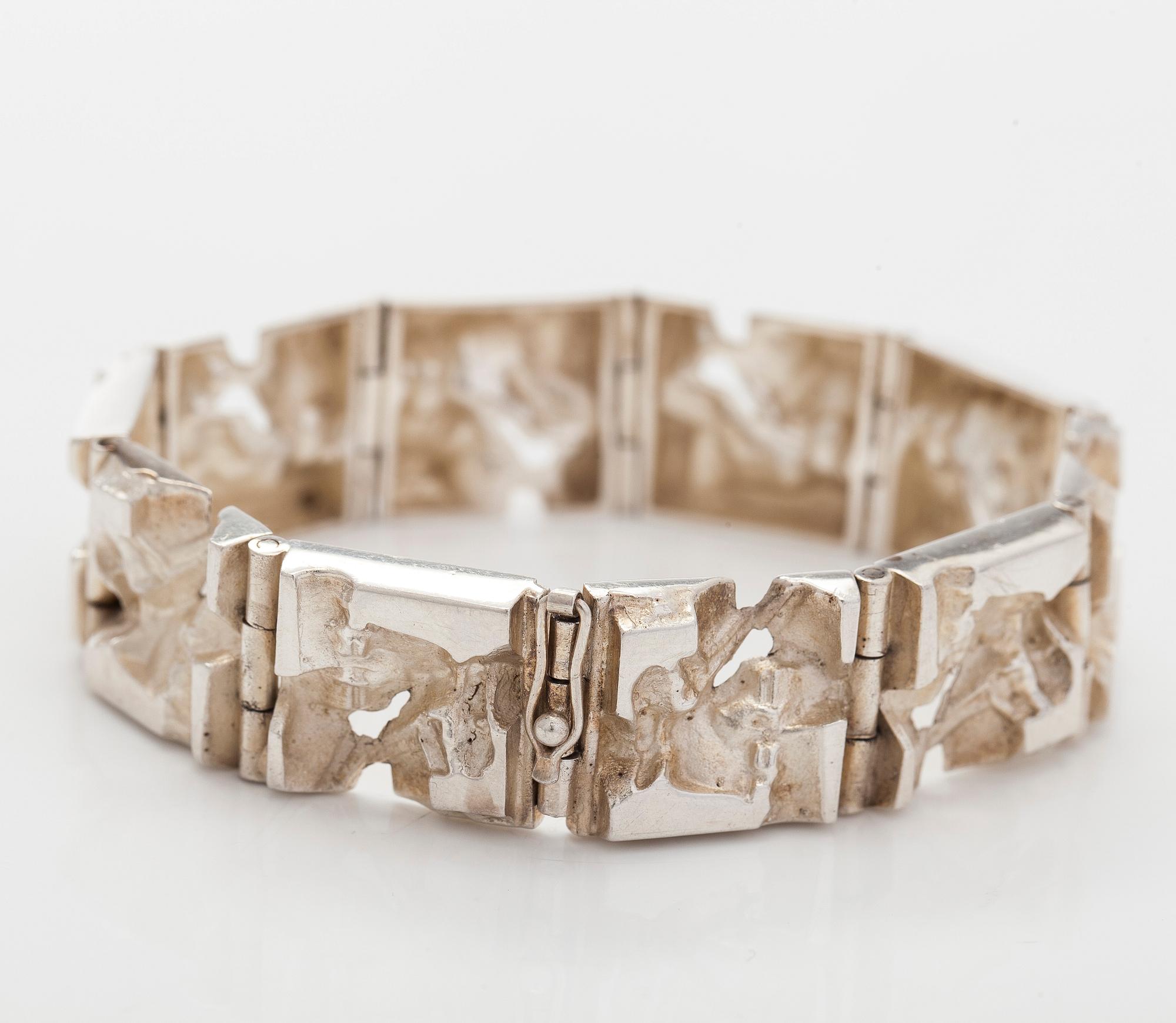 Jorma Laine, armband, silver, Kultateollisuus 1972.