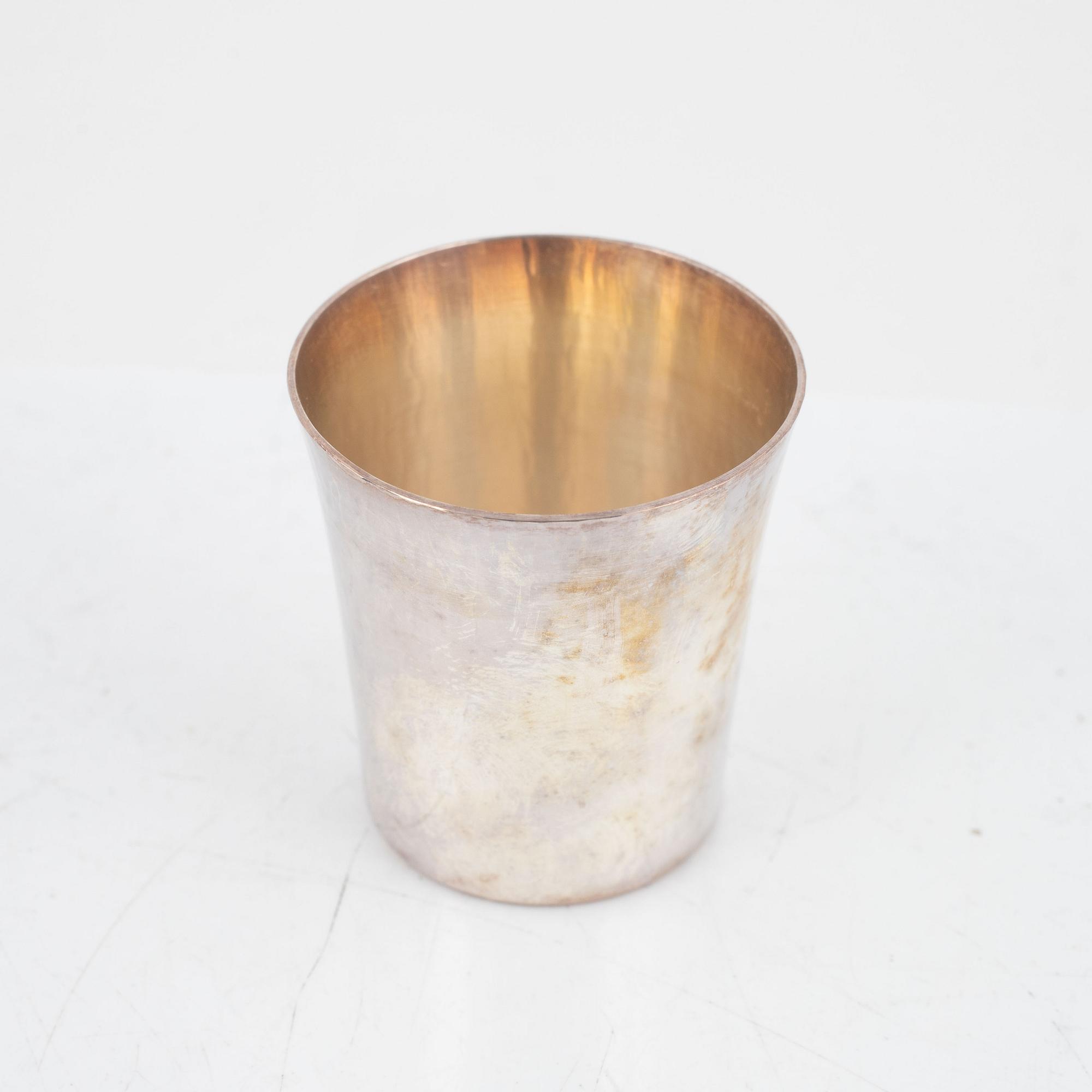 Supkoppar, 8 st, silver, Mema Guld & Silver, Lidköping 1973.