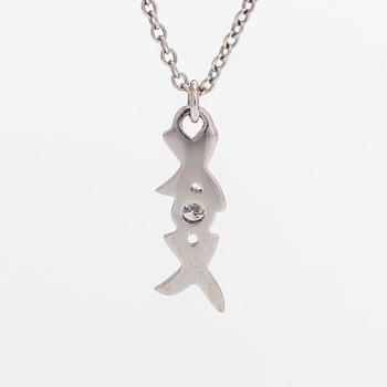 Tiffany & Co, Paloma Picasso, halsband, "XO", 18K vitguld och diamant.
