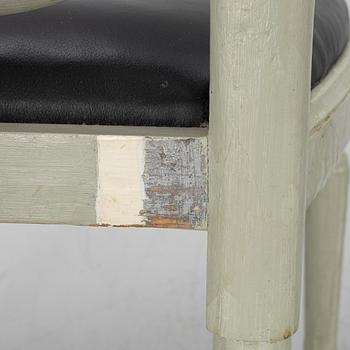 Ten similar Gustavian chairs, Sweden, around the year 1800.