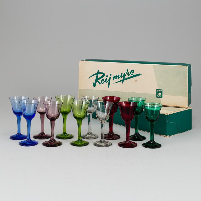 LENNART ROSÉN, glas, 12 st, Reijmyre, 1950-tal.