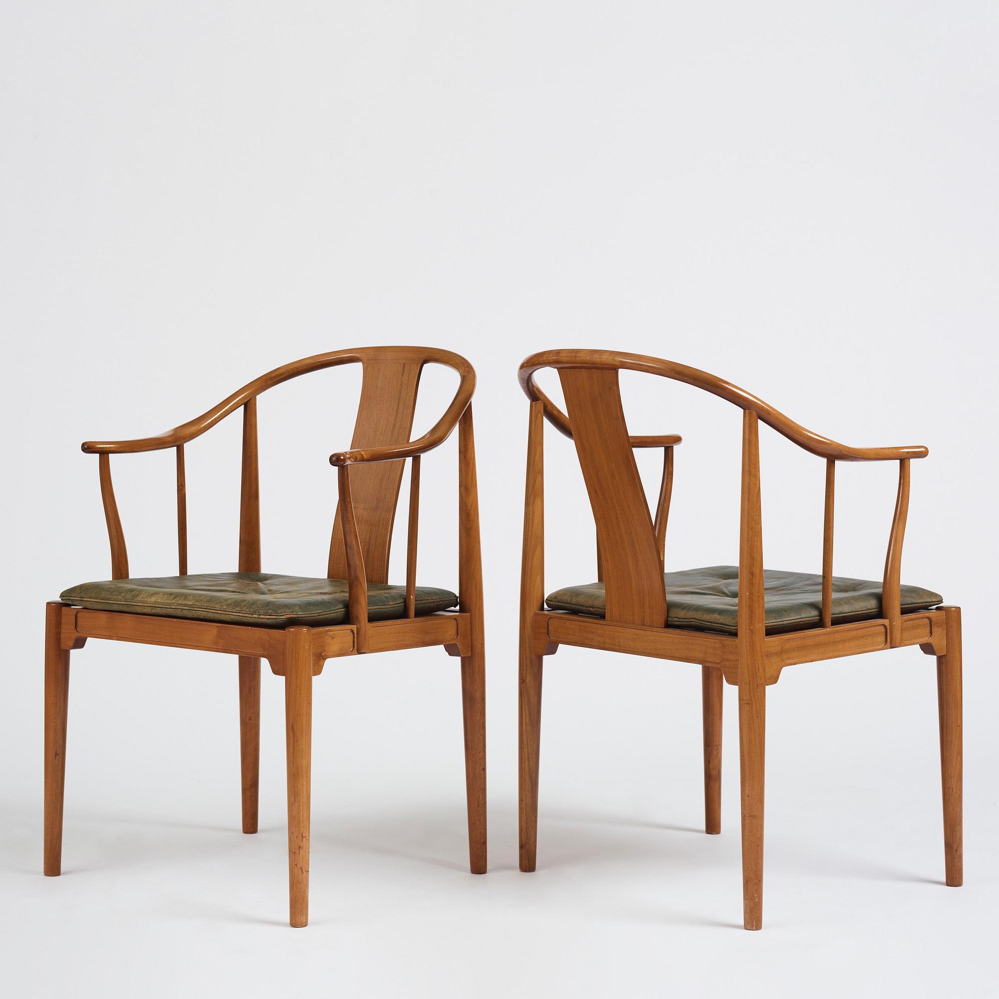 Hans J. Wegner, "Kina-stolen" 6 st, Fritz Hansen, Danmark 1967.