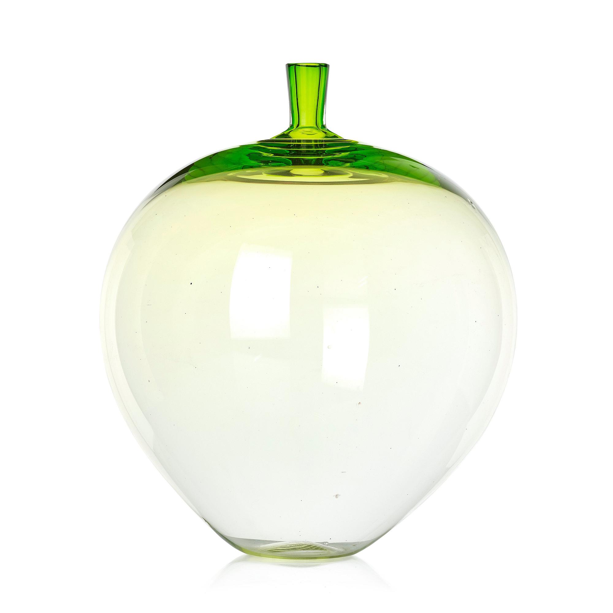 Ingeborg Lundin, vas "Äpplet", Orrefors, efter 1957, detta exemplar sannolikt 1980-90-tal.