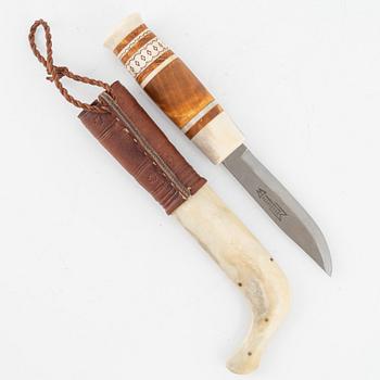 Anders Sunna, a reindeer horn knife, signed.