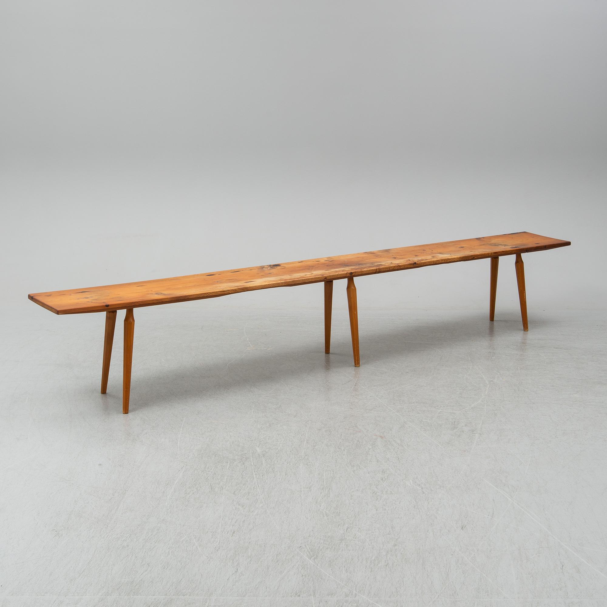 A pine bench, first half of the 20th Century.