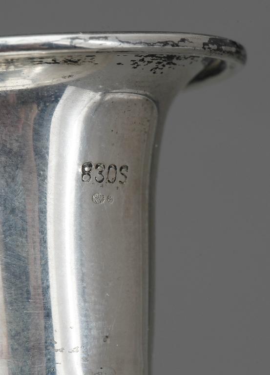 LJUSSTAKAR, 2 par, silver, bland annat K&EC, Göteborg, 1959.