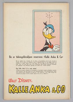 SERIETIDNINGAR, 2 stycken, KALLE ANKA & C:O, nr:5-6, 1949. FN-FN.