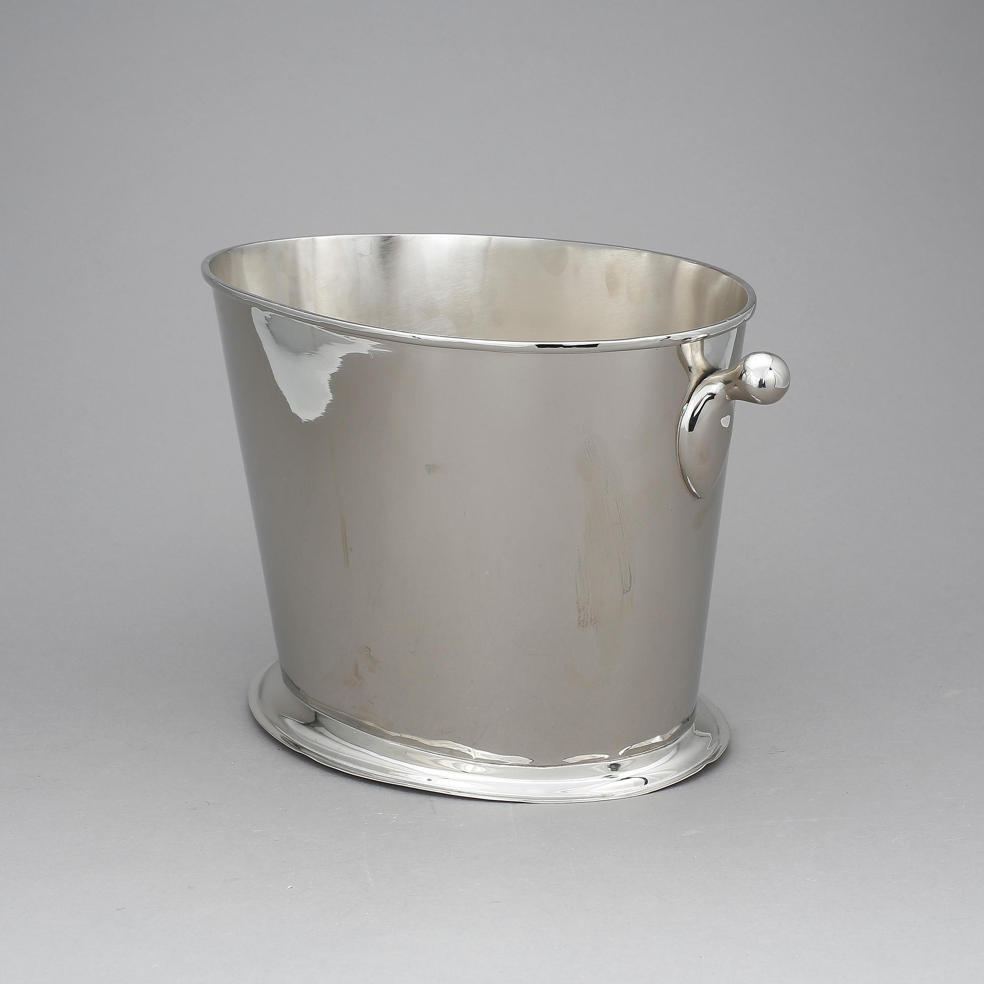 CHAMPAGNEKYLARE, förnicklad. 1900-2000-tal.