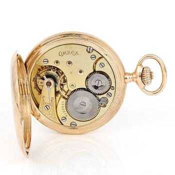 FICKUR, 18k guld, Omega, tot vikt ca 108,1 gram.