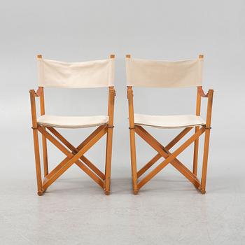 Mogens Koch, folding chairs/director's chairs, a pair, "MK16", Rud. Rasmussen, Denmark.