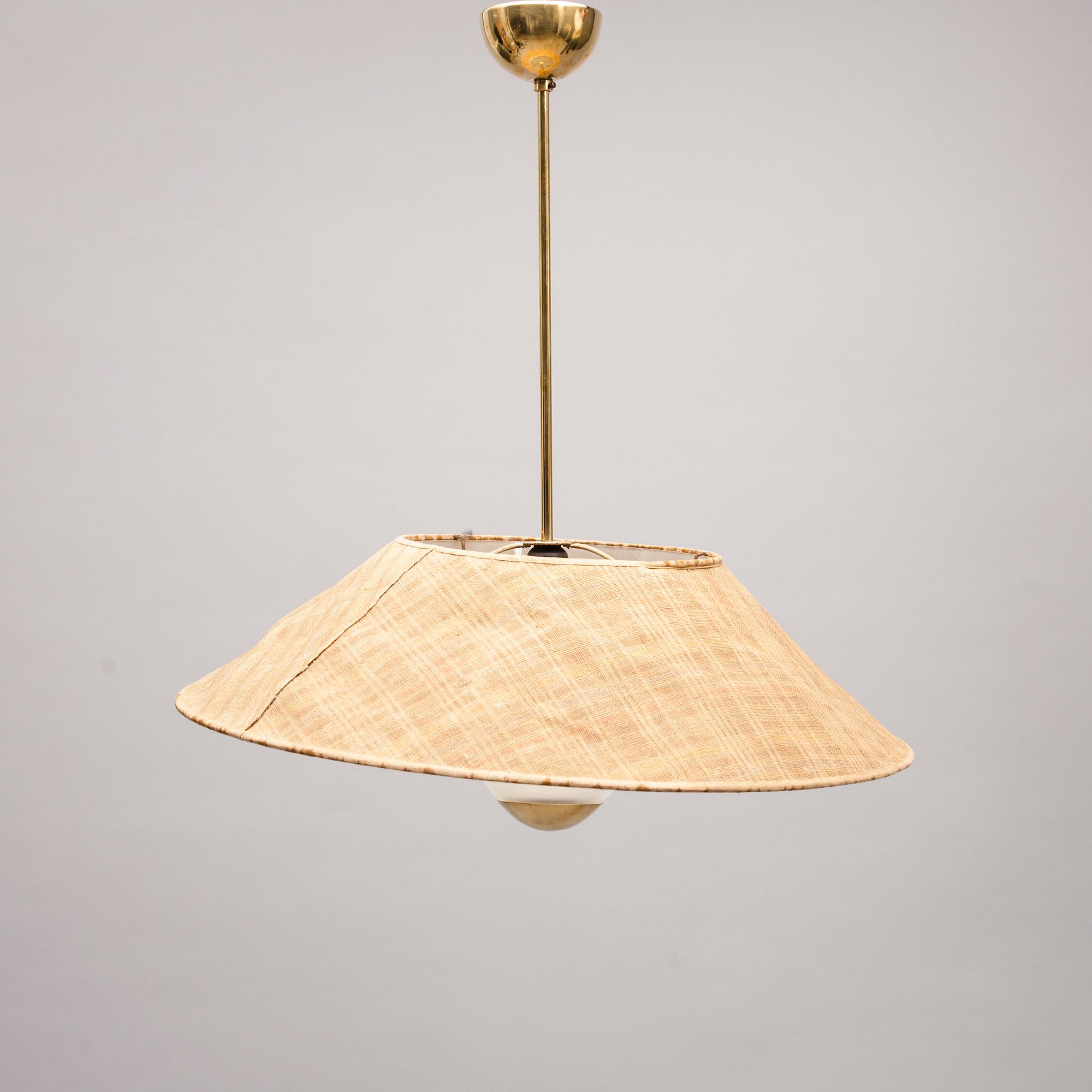 TAKLAMPA, design Lisa Johansson-Pape, Orno, 1900-talets mitt. Totalhöjd 70,5 cm.