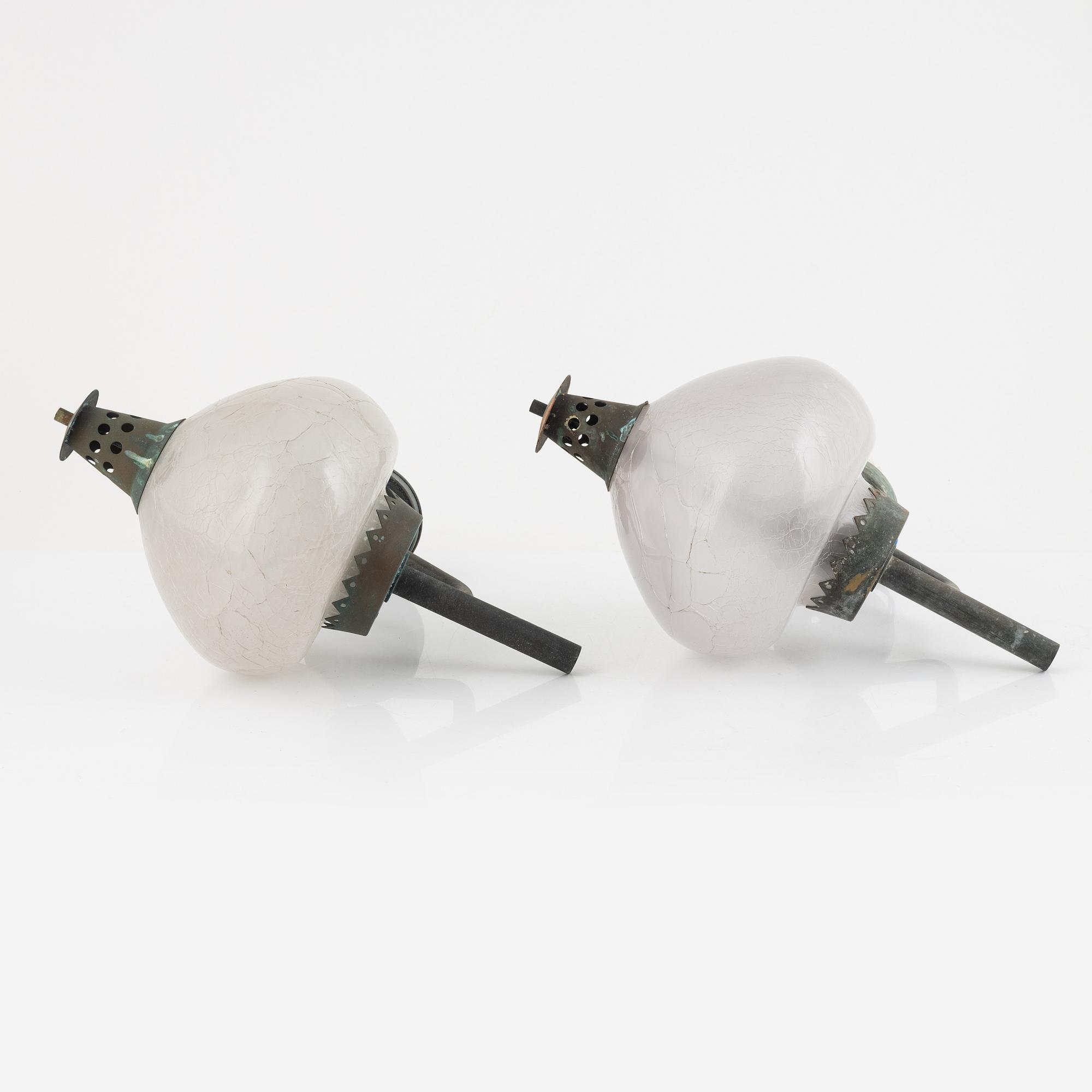 Hans-Agne Jakobsson, wall lamps, a pair, model S1591, Hans-Agne Jakobsson AB, mid-20th century.