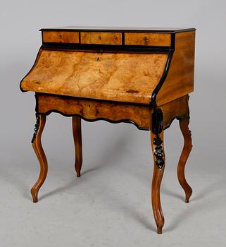 SEKRETÄR, rokokostil, sent 1800-tal.