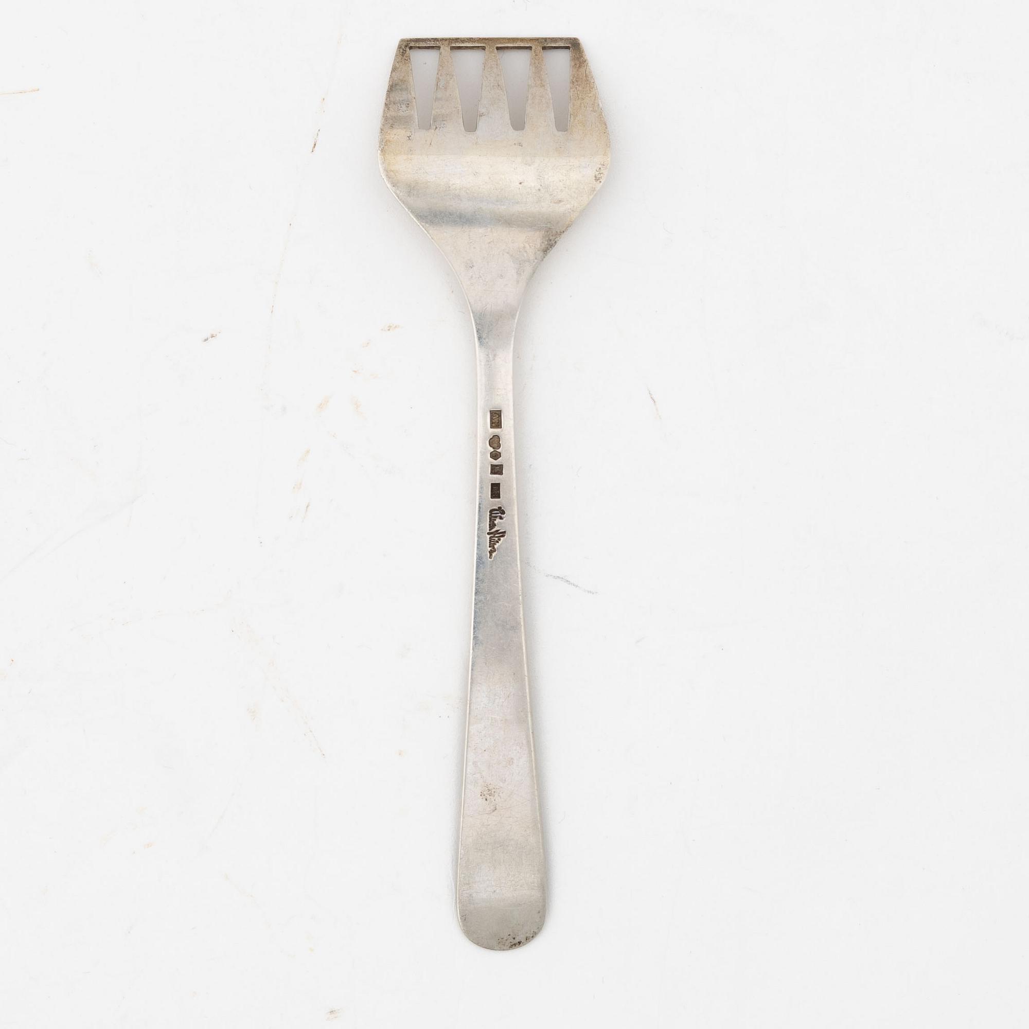 Wiwen Nilsson, sardingaffel, silver, A. Hasselgrens eftr. Lund 1941.