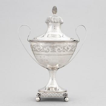 Nils Limnelius, sockerskål, silver, sengustaviansk, Stockholm 1799.