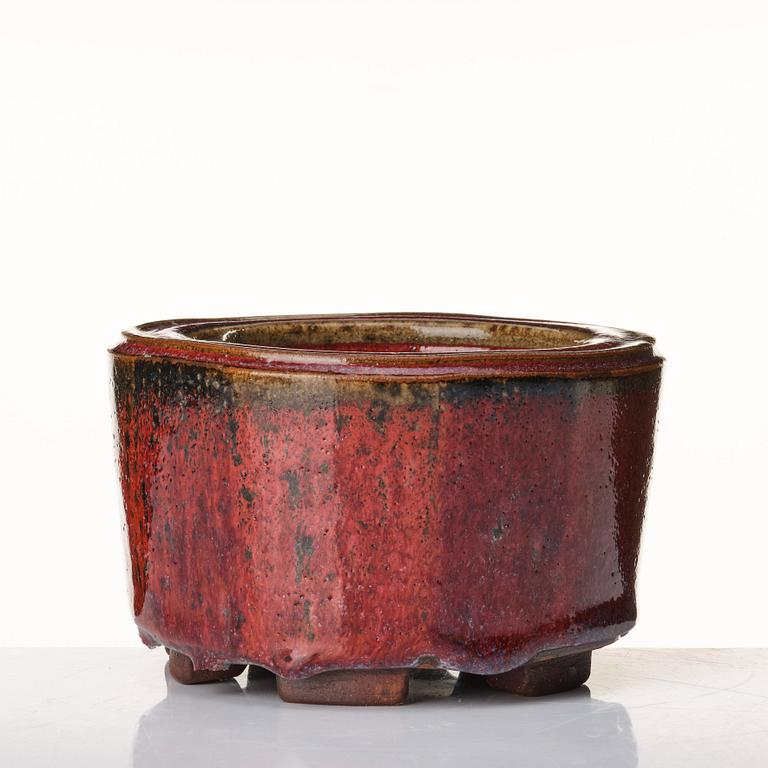 Wilhelm Kåge, a "Farsta" stoneware bowl, Gustavsberg studio, Sweden 1958.