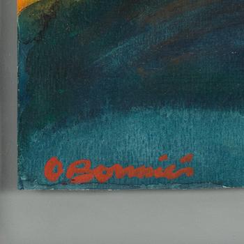 Olle Bonniér, gouache on paper, signed.