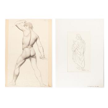 Per Krafft d.y., attributed to, pencil- and ink drawings, 2.