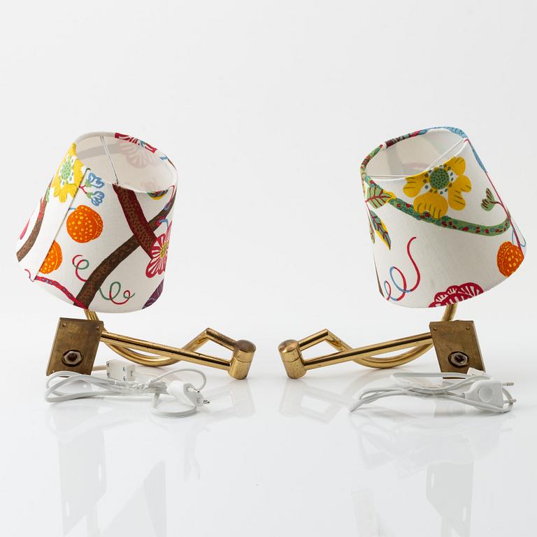 Vägglampor, ett par, Ewå, 1900-talets andra hälft.