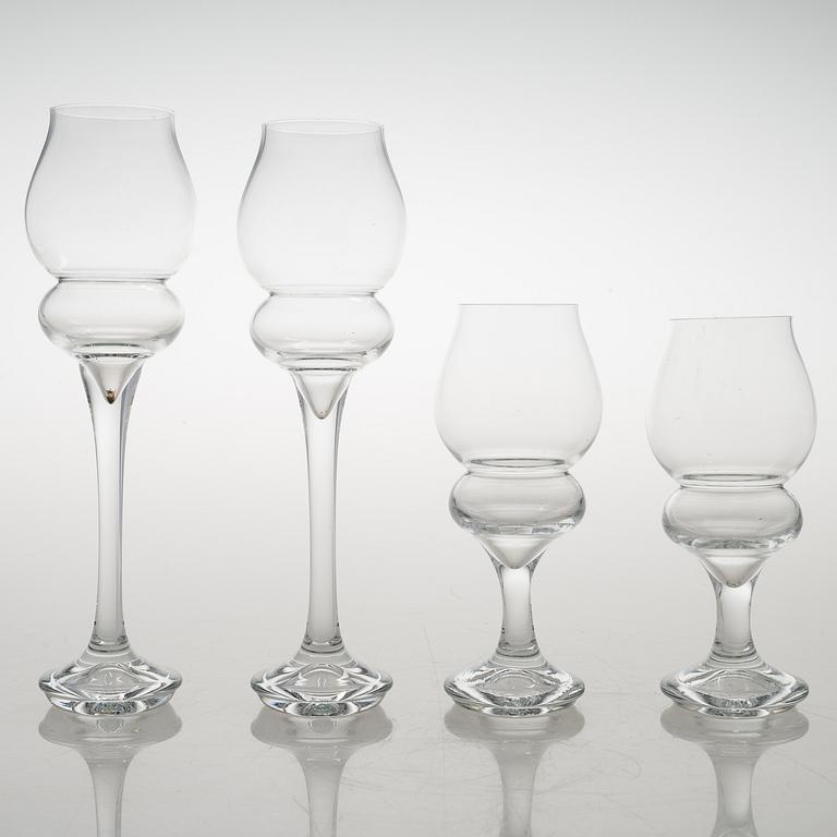 TIMO SARPANEVA, set of 9+2 'Lokkiluoto' (Seagull rock) drinking glasses for Iittala.