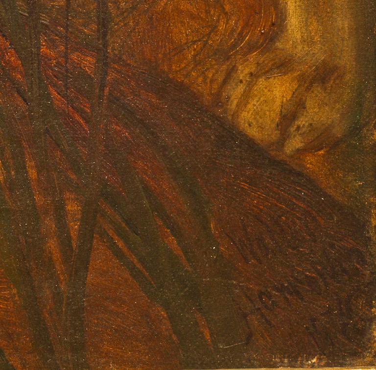 WALTER HARROWING, olja på duk, sign och dat 1876.