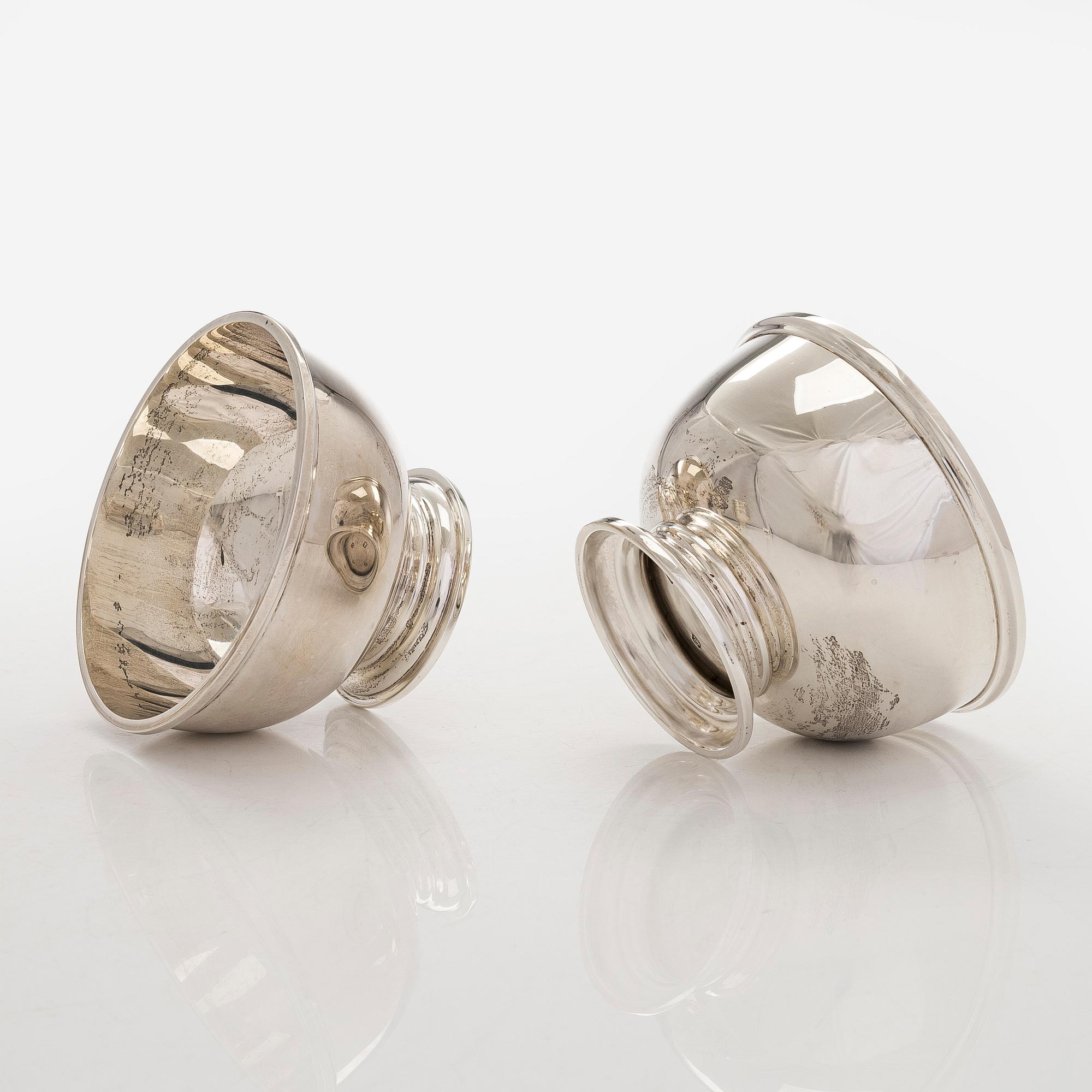 Dessertskålar, 12 st, sterlingsilver, Bryan Savage, England 1979.