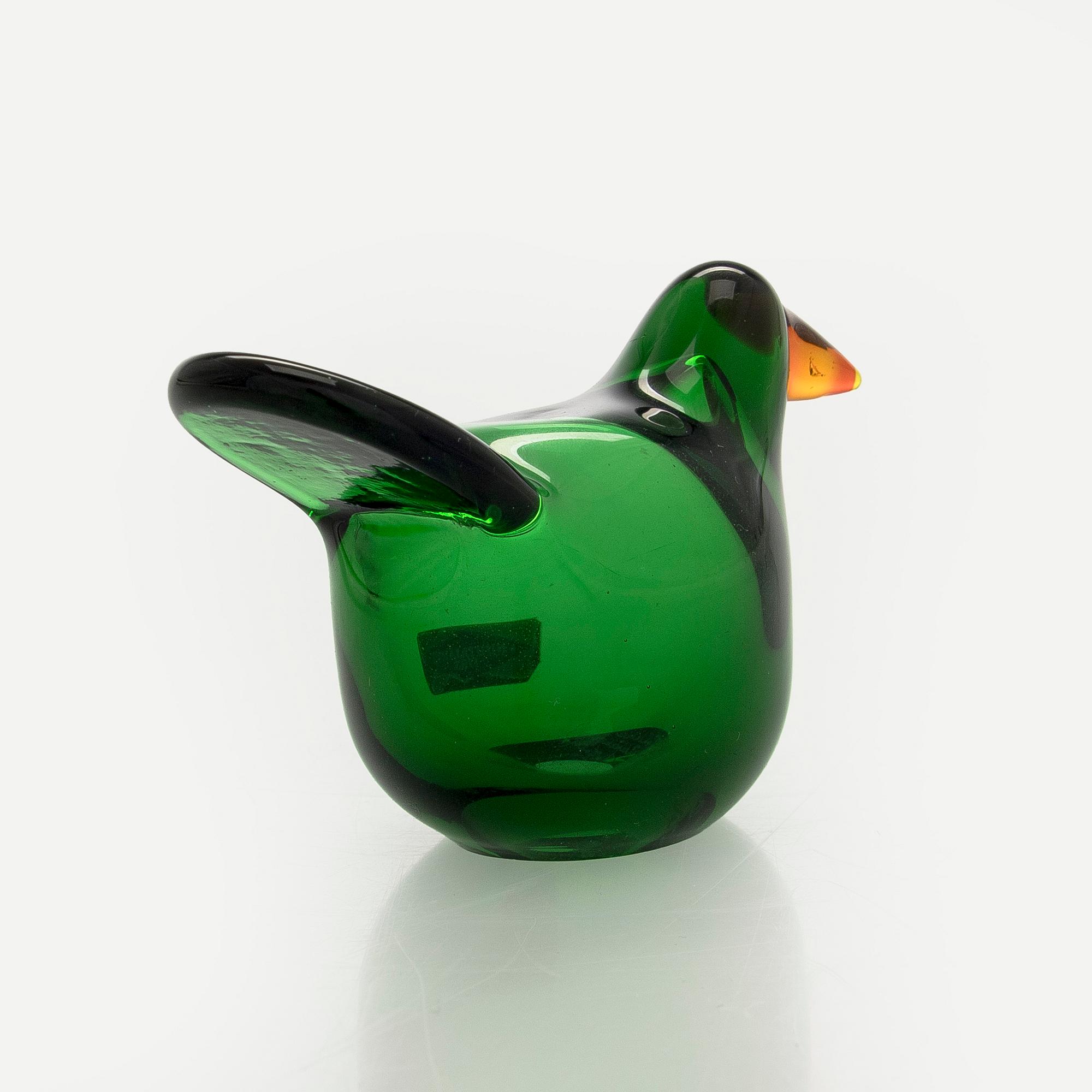 Oiva Toikka, A glass bird, "Flycatcher" signed Oiva Toikka Nuutajärvi Notsjö.