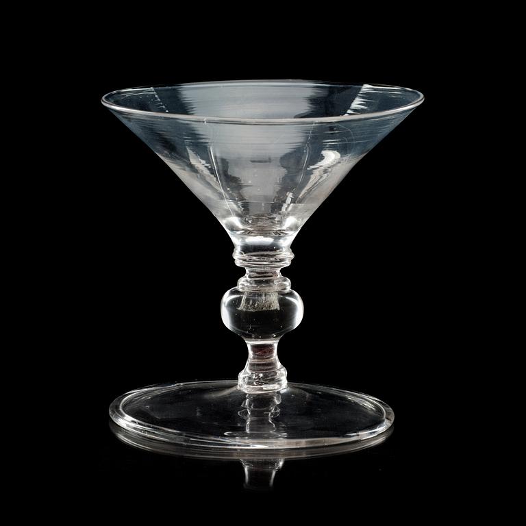 A wine glass, 18th Century, presumably Dutch.