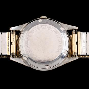 ARMBANDSUR, 2 st, Tissot och Lagonda, guld på stål, 1900-talets andra hälft.