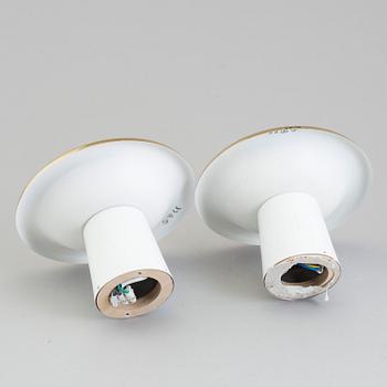 A pair of wall / ceiling lamps, model no 2162, by Josef Frank, Svenskt Tenn, designed the late 1920s.