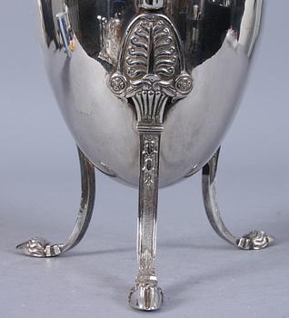 KAFFEKANNA, silver, empire, Gustaf Möllenborg, Stockholm, 1828.