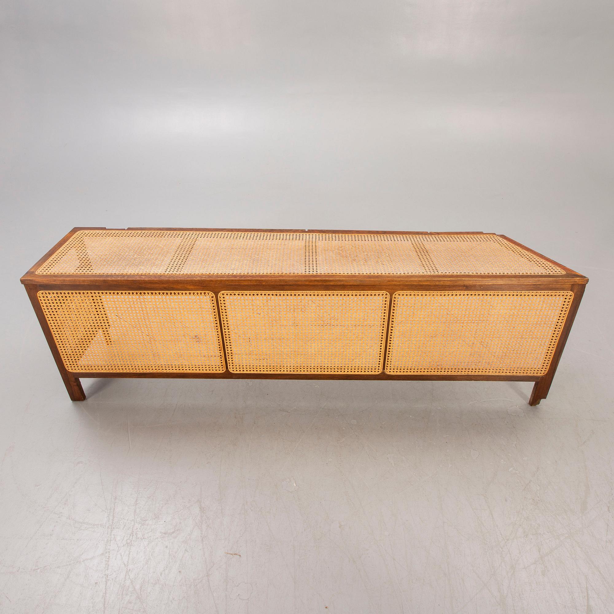 A set of two rattan radiator covers later part of the 20th century.