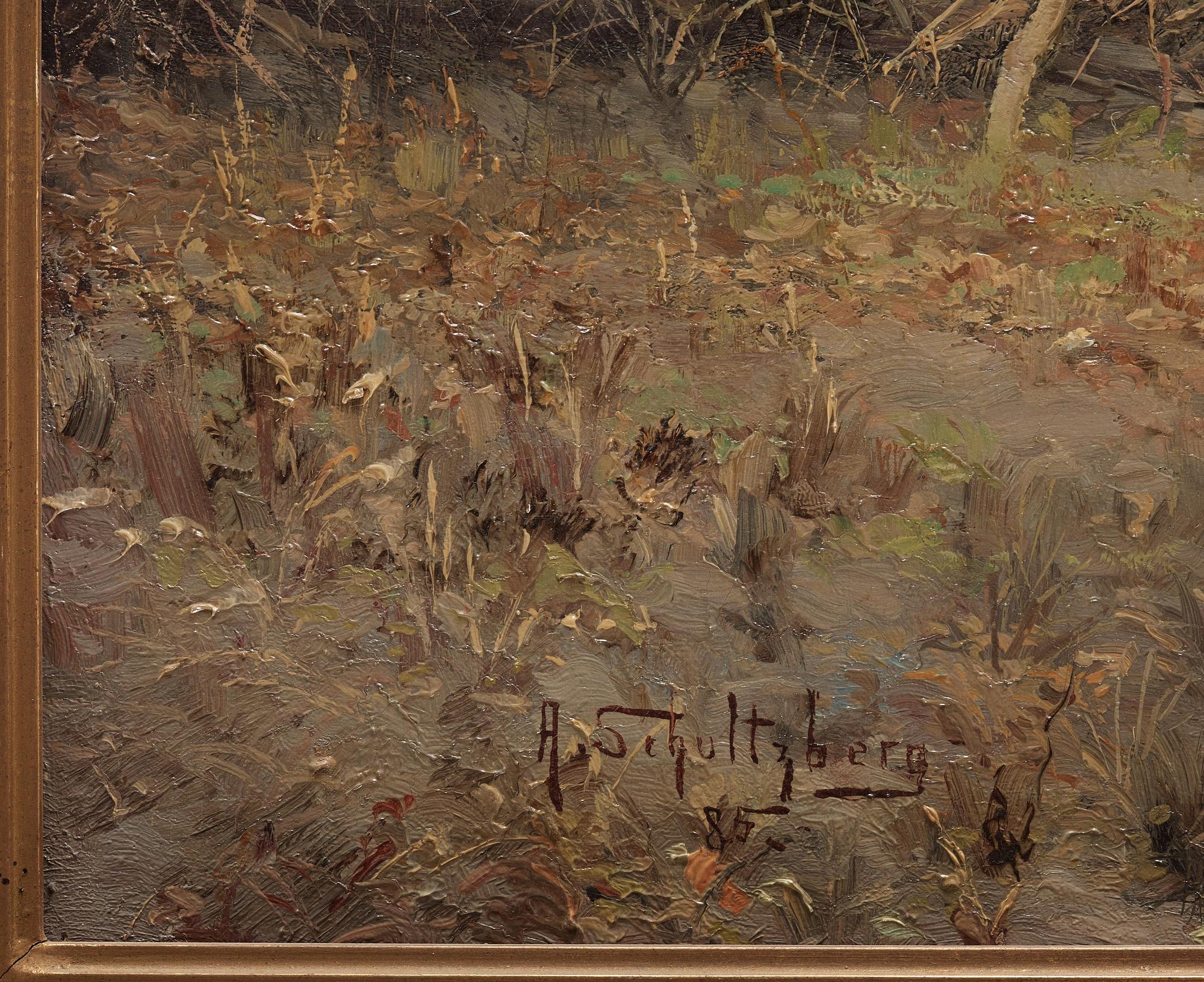 Anshelm Schultzberg, "Barn i trädgården", motiv från Nyckelviken (Children in the Garden, scene from Nyckelviken).