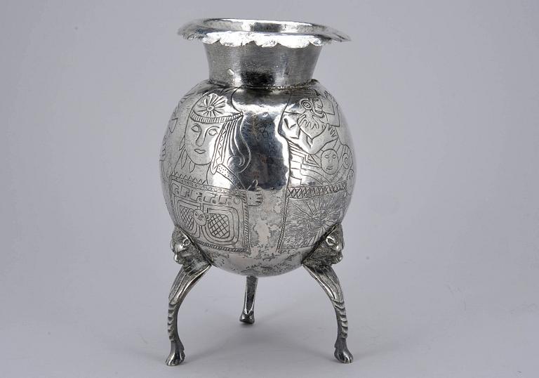SKÅL, silver, Mexiko, 1900-talets mitt. Vikt 1330 g.