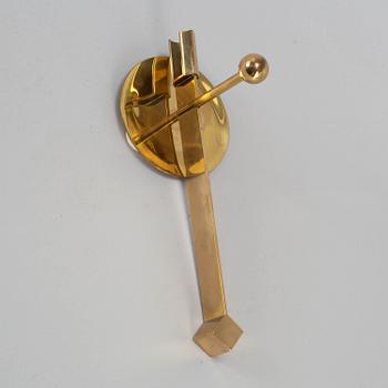 PIERRE FORSSELL, a brass wall candle holder. Skultuna, own workshop, 1972.