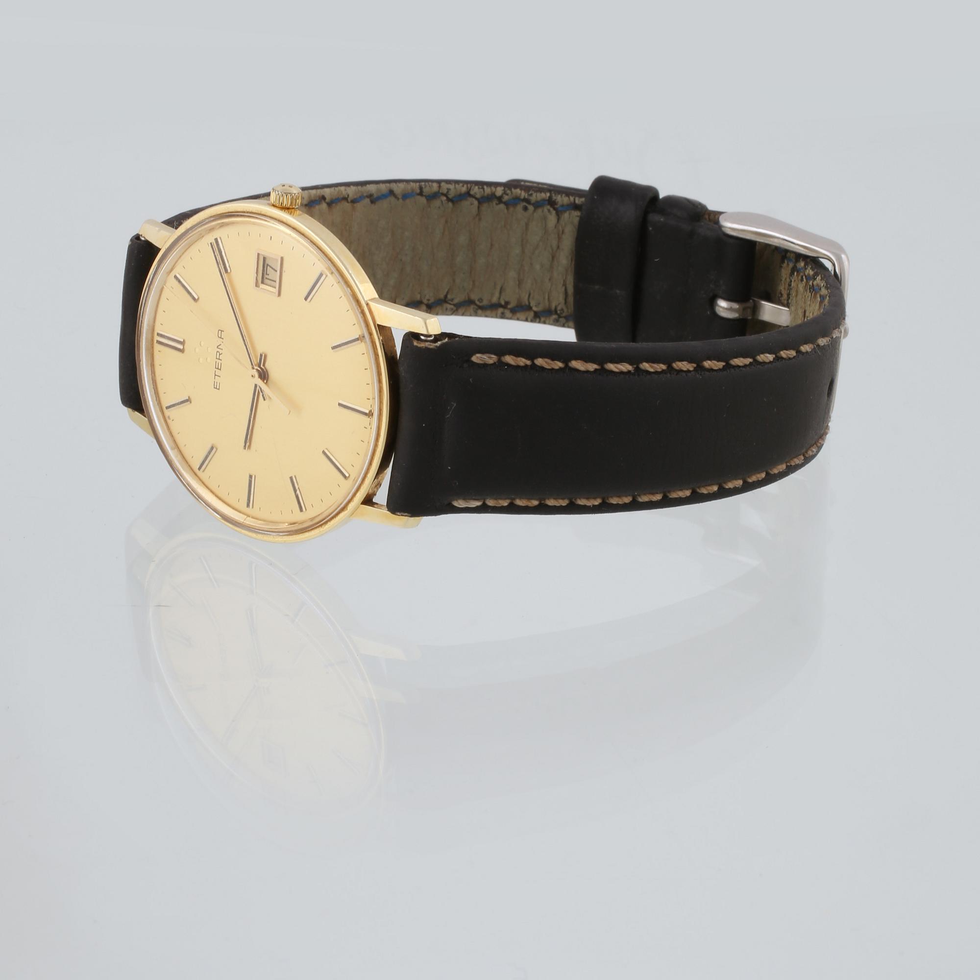 ARMBANDSUR, herr, 14 K guld, Eterna.