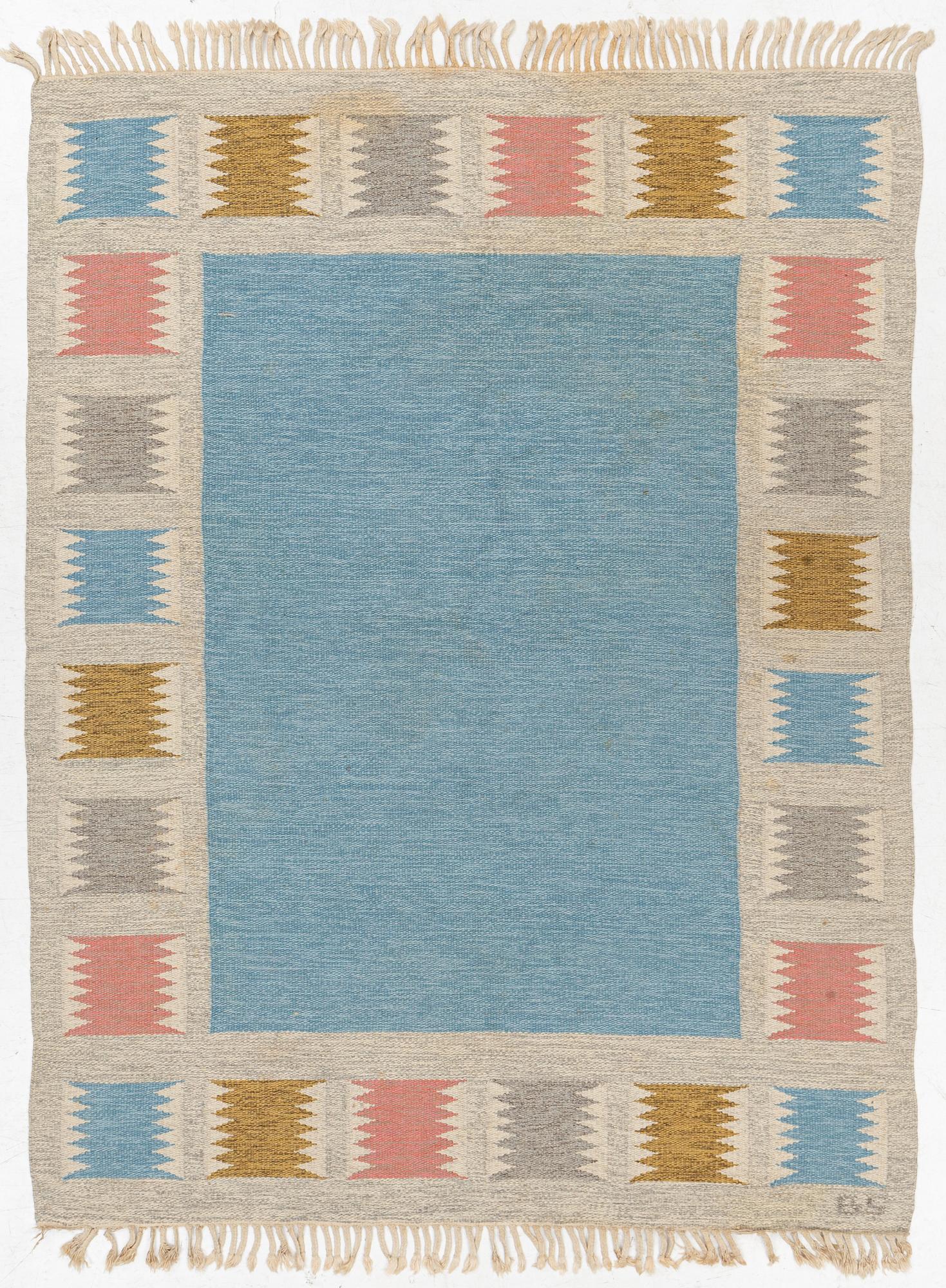 Matta, rölakan, signerad BS (möjligen Birgitta Södergren) ca. 215 x 164 cm.