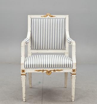 KARMSTOL, sengustaviansk omkring 1700/1800.