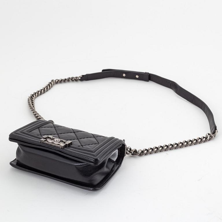 Chanel, a black leather 'Boy Bag', 2013-14.